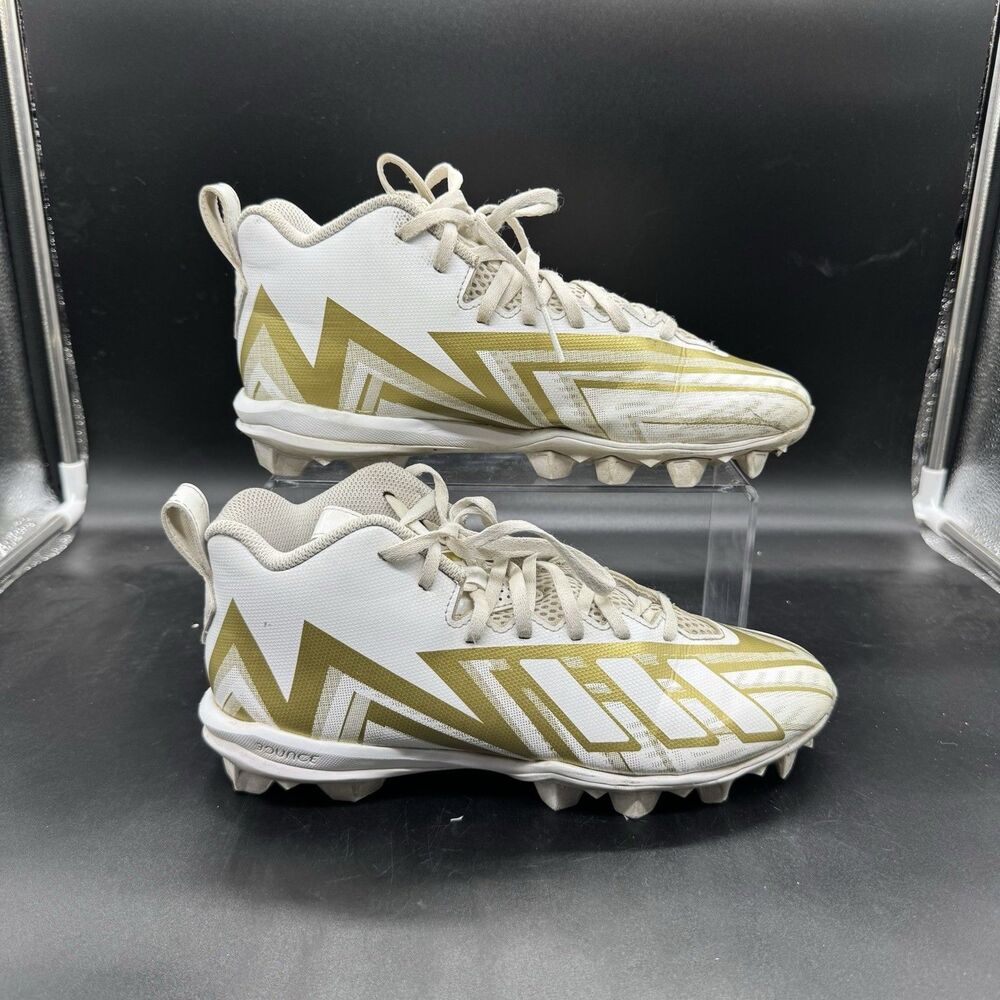 adidas White and Gold Athletic Shoes